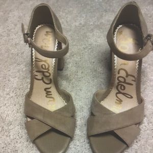 Sam Edelman Orlane oatmeal suede heels